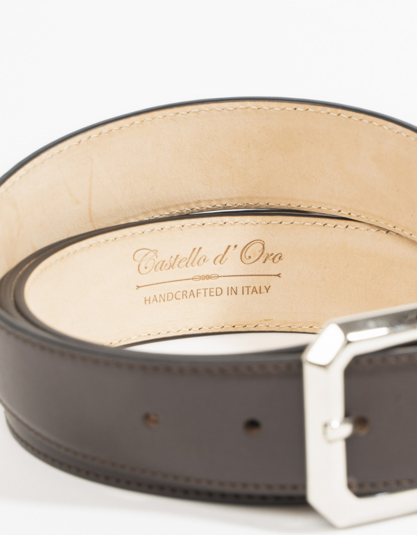 Castello d'Oro Calf Leather Brown Mens Belt image